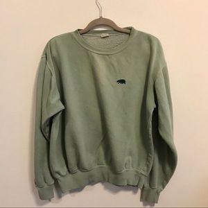 Brandy Melville | Green CA Bear Erica Hoodie